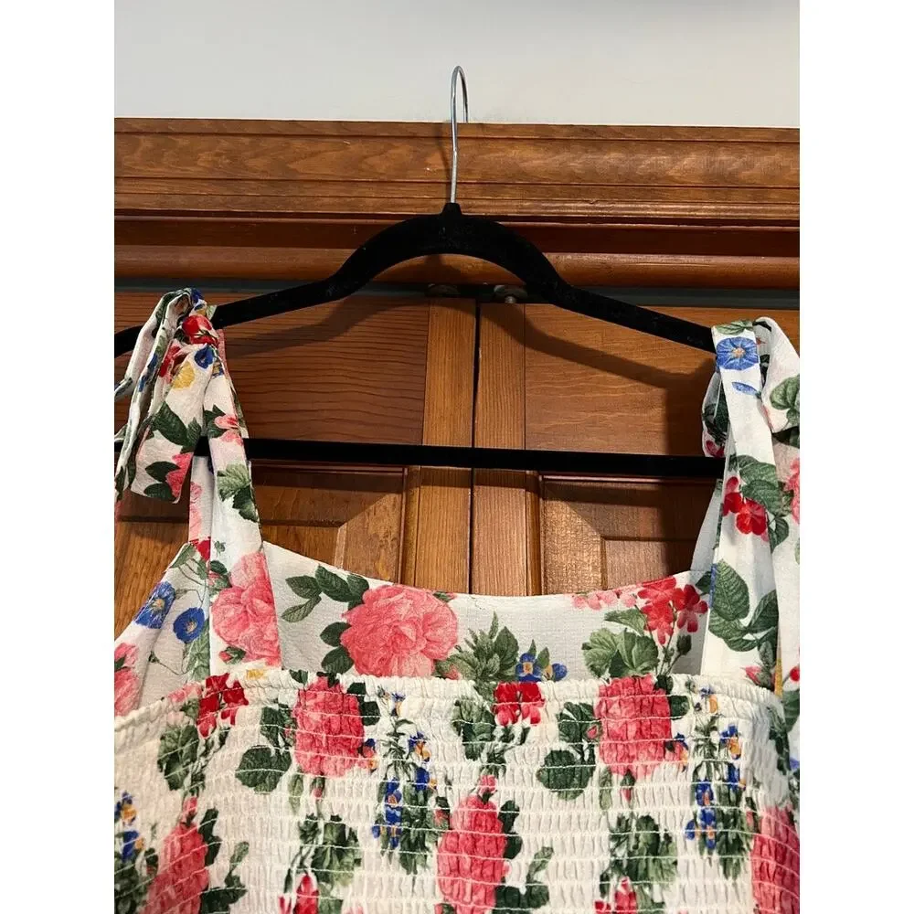 Old Navy Fitted Tie-Shoulder Cropped Dobby Corset Cami Top Pink Rose Coquette XL
